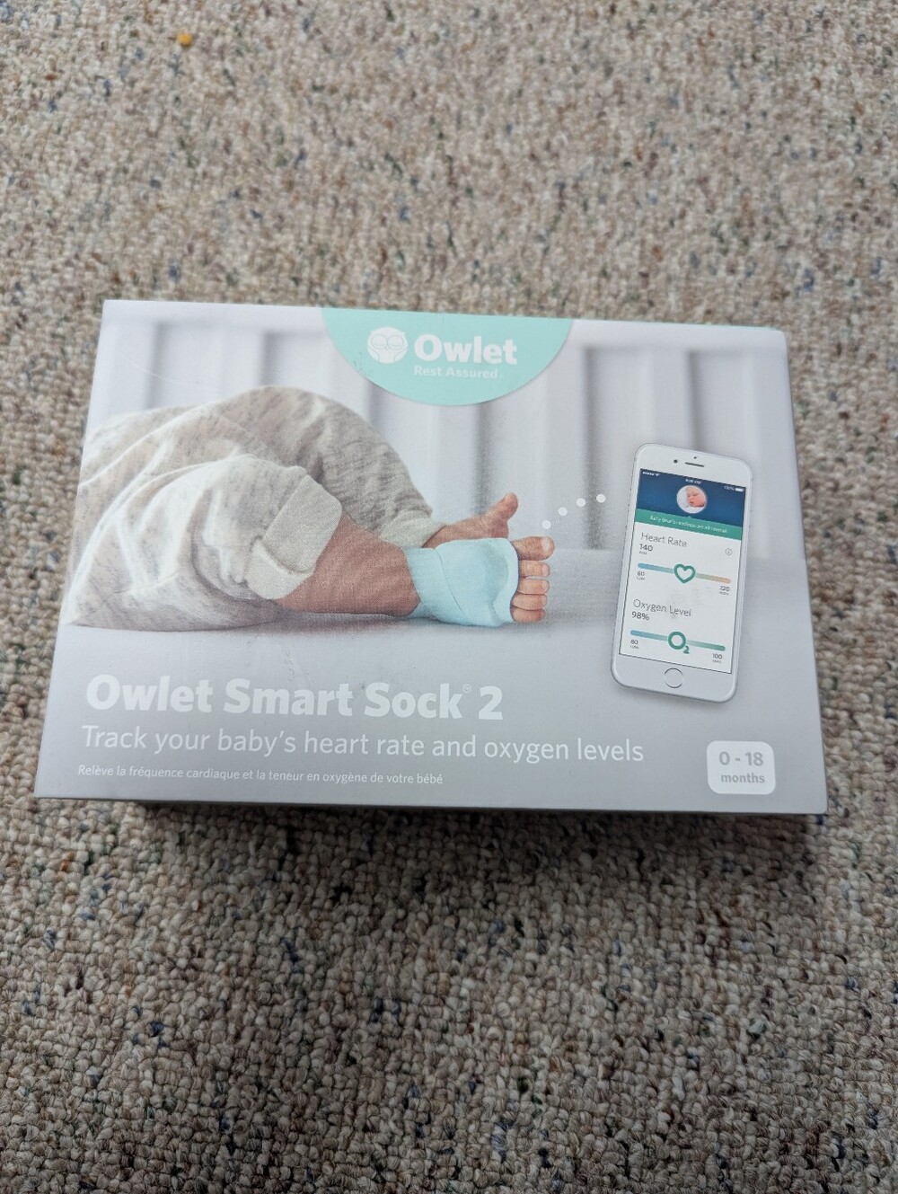 Owlet Smart Sock 2 Baby Monitor - Light Blue
